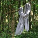 Voorjaars sjaal wol & katoen, grijs
